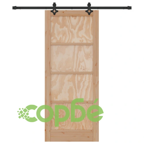 Плъзгаща се врата ORKDAL 83x202x4 см от масивна борова дървесина с комплект за монтаж ➤ топ цена ➤ sorbe.bg
