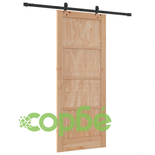 Плъзгаща се врата ORKDAL 83x202x4 см от масивна борова дървесина с комплект за монтаж ➤ топ цена ➤ sorbe.bg