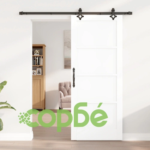 Плъзгаща Врата ORKDAL с Комплект Аксесоари, Бяла 83x202x4 см, Солидна Борова Дървесина ➤ топ цена ➤ sorbe.bg