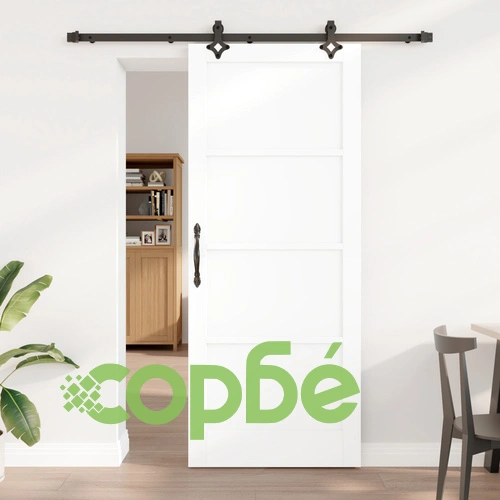 Плъзгаща Врата ORKDAL Бяла 86x211 см с Комплект Механизми от Масивна Борова Дървесина ➤ топ цена ➤ sorbe.bg