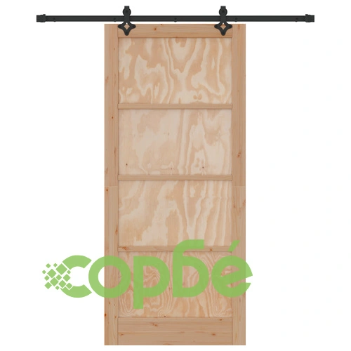 Плъзгаща Врата ORKDAL 93x211x4 см от Масивна Борова Дървесина с Комплект за Крепеж ➤ топ цена ➤ sorbe.bg