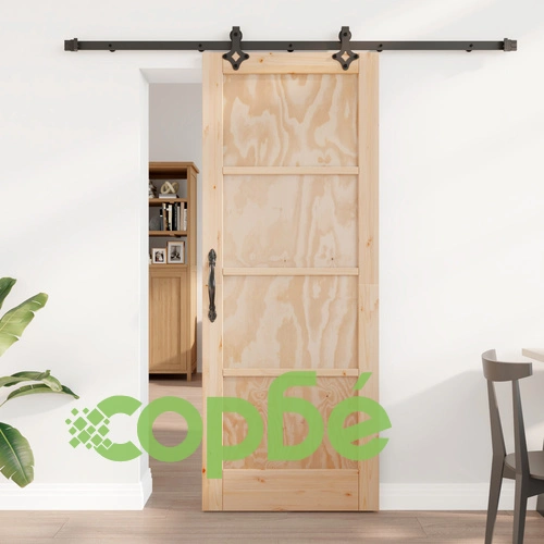 Плъзгаща врата ОРКДАЛ 78x202 см от масивна борова дървесина с комплект за монтаж ➤ топ цена ➤ sorbe.bg