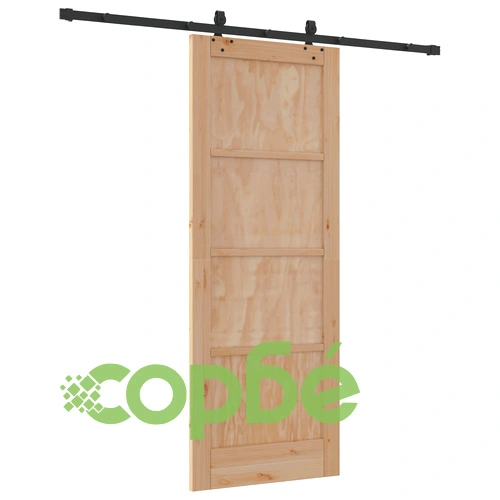 Плъзгаща врата ОРКДАЛ 78x202 см от масивна борова дървесина с комплект за монтаж ➤ топ цена ➤ sorbe.bg