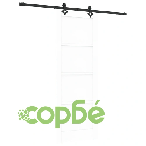 Плъзгаща Врата ОРКДАЛ от Масивно Борово Дърво с Комплект за Монтаж, Бяла 78x211x4 см ➤ топ цена ➤ sorbe.bg