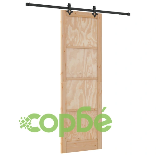 Плъзгаща Врата ORKDAL 78x232x4 см от Масивна Борова Дървесина с Комплект за Монтаж ➤ топ цена ➤ sorbe.bg