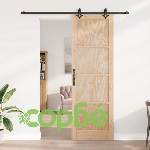 Плъзгаща Врата ORKDAL 78x232x4 см от Масивна Борова Дървесина с Комплект за Монтаж ➤ топ цена ➤ sorbe.bg