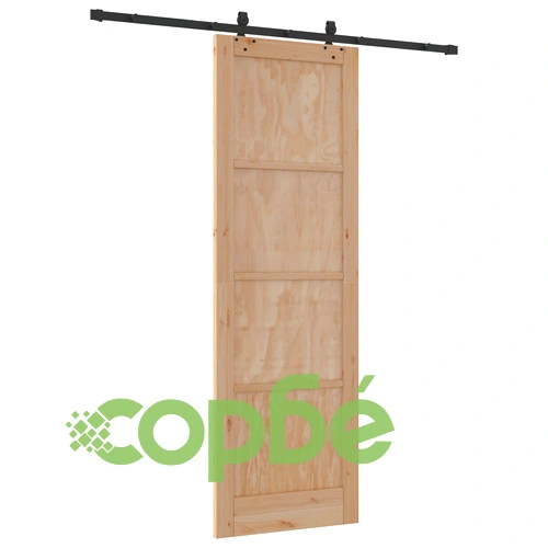 Плъзгаща Врата ORKDAL 78x232x4 см от Масивна Борова Дървесина с Комплект за Монтаж ➤ топ цена ➤ sorbe.bg