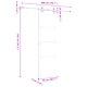 Плъзгаща врата от масивно борово дърво с комплект за монтаж, бяла, 78x232 см, ORKDAL