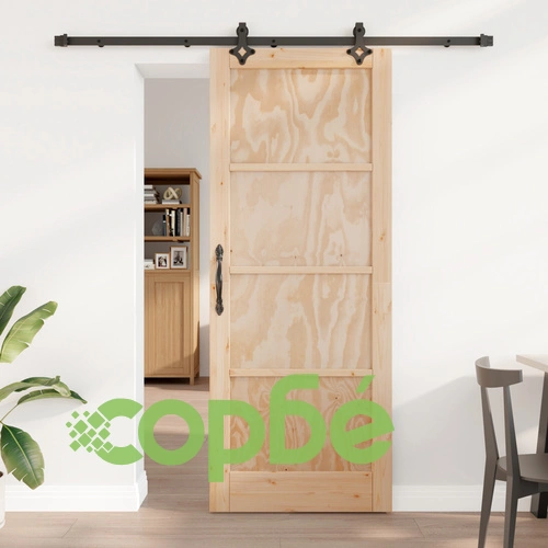 Плъзгаща врата от масивна борова дървесина с хардуерен комплект 83x211 см ORKDAL ➤ топ цена ➤ sorbe.bg