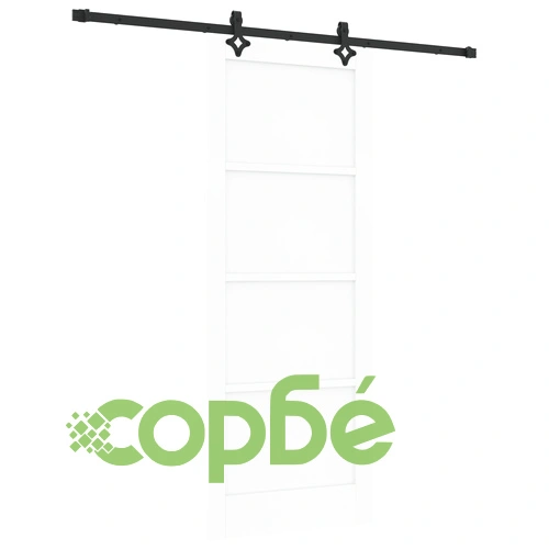 Плъзгаща Врата ORKDAL Бяла 83x211 см с Комплект Аксесоари от Масивна Иглолистна Дървесина ➤ топ цена ➤ sorbe.bg