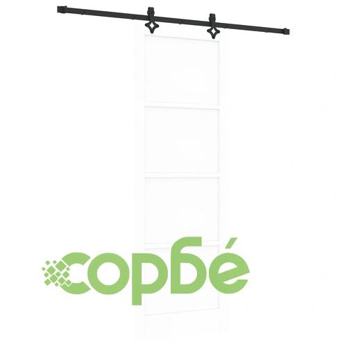 Интериорна плъзгаща врата ORKDAL от масивно смърчово дърво, бяла, 83x232x4 см, с комплект хардуер ➤ топ цена ➤ sorbe.bg