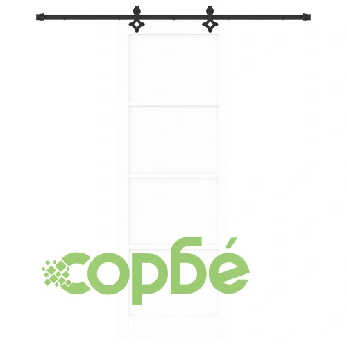 Интериорна плъзгаща врата ORKDAL от масивно смърчово дърво, бяла, 83x232x4 см, с комплект хардуер ➤ топ цена ➤ sorbe.bg