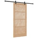 Интериорна плъзгаща врата 93x202 см от масивна борова дървесина с комплект механизми