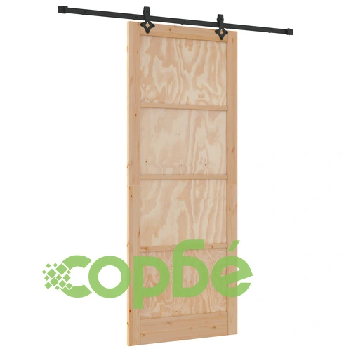 Плъзгаща врата ORKDAL 93x232x4 см от масивно борово дърво с комплект хардуер ➤ топ цена ➤ sorbe.bg