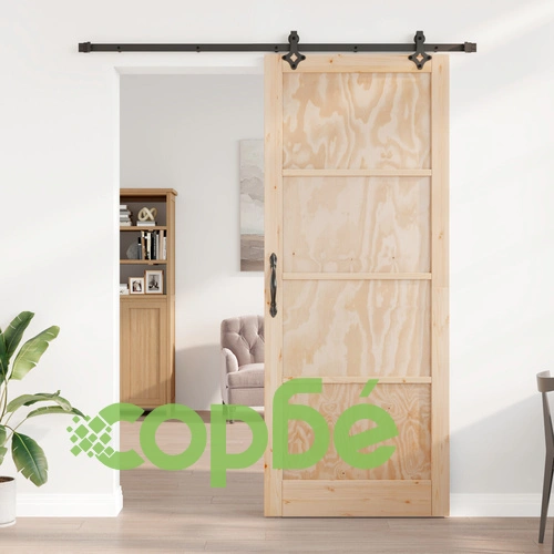 Плъзгаща врата ORKDAL 93x232x4 см от масивно борово дърво с комплект хардуер ➤ топ цена ➤ sorbe.bg