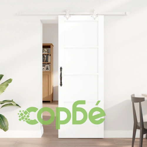 Плъзгаща Врата ORKDAL Бяла 73.5x198.5x4 см от Масивна Борова Дървесина с Комплект за Монтаж ➤ топ цена ➤ sorbe.bg