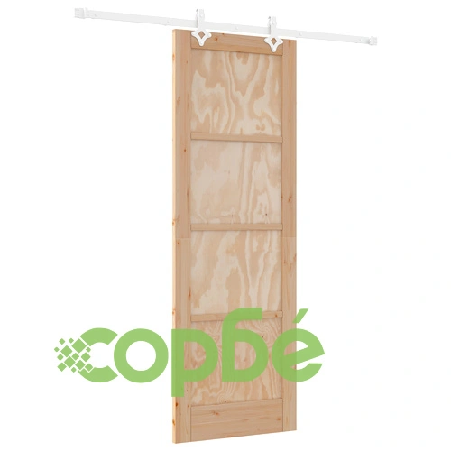 Плъзгаща врата ORKDAL 73.5x211 см от масивна борова дървесина с комплект механизми ➤ топ цена ➤ sorbe.bg