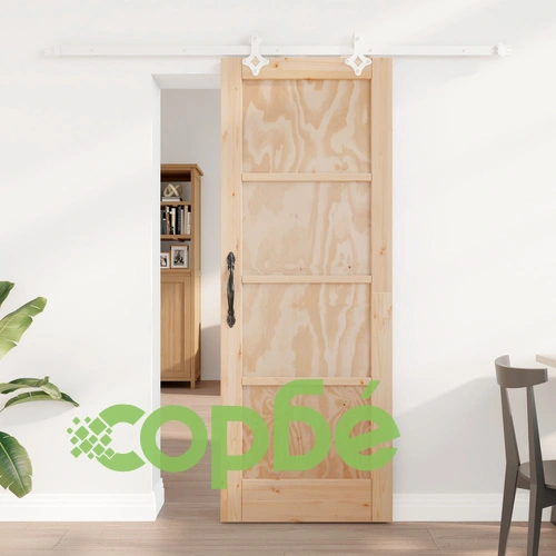 Плъзгаща Врата ORKDAL 73.5x198.5x4 см от Масивна Борова Дървесина с Комплект за Инсталация ➤ топ цена ➤ sorbe.bg