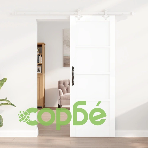 Плъзгаща Врата с Хардуерен Комплект МДФ Бяла 73.5x198.5x4 см ORKDAL ➤ топ цена ➤ sorbe.bg