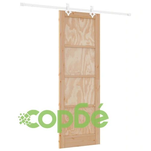 Плъзгаща се врата ORKDAL 73.5x211x4 см от масивна борова дървесина с комплект за монтаж ➤ топ цена ➤ sorbe.bg