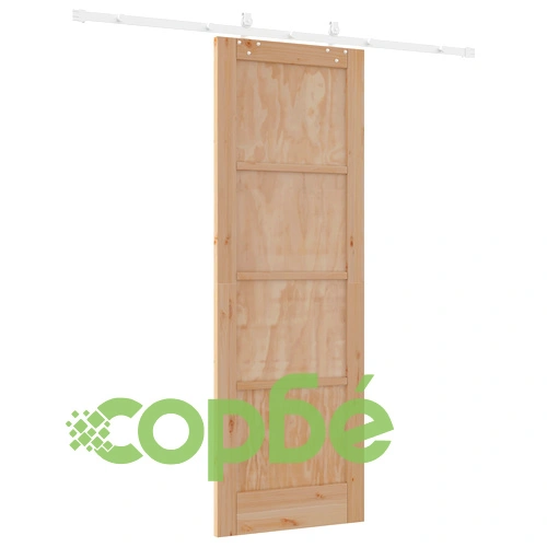 Плъзгаща се врата ORKDAL 73.5x211x4 см от масивна борова дървесина с комплект за монтаж ➤ топ цена ➤ sorbe.bg