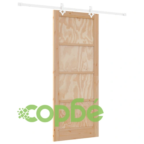 Плъзгаща врата от масивен бор с хардуерен комплект 83x202x4 см, модел ORKDAL ➤ топ цена ➤ sorbe.bg
