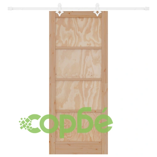 Плъзгаща врата от масивен бор с хардуерен комплект 83x202x4 см, модел ORKDAL ➤ топ цена ➤ sorbe.bg