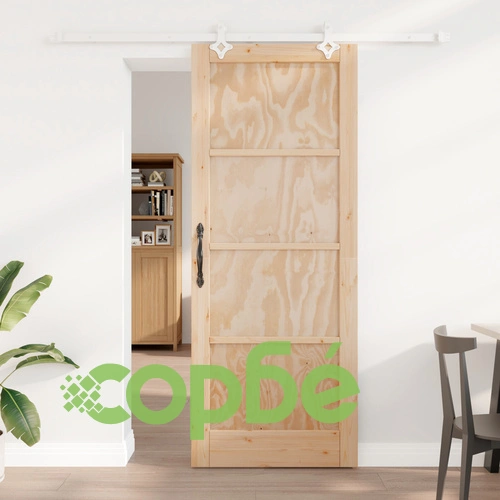 Плъзгаща врата ORKDAL 83x211x4 см от масивна борова дървесина с комплект механизми ➤ топ цена ➤ sorbe.bg