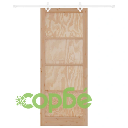 Интериорна плъзгаща врата ORKDAL 93x232x4 см от масивна борова дървесина с монтажен комплект ➤ топ цена ➤ sorbe.bg