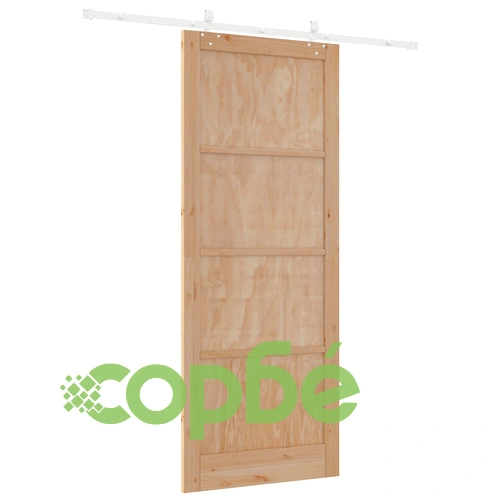 Интериорна плъзгаща врата ORKDAL 93x232x4 см от масивна борова дървесина с монтажен комплект ➤ топ цена ➤ sorbe.bg