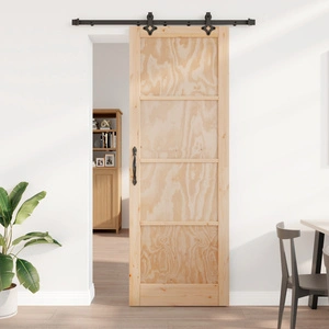 Плъзгаща врата ORKDAL от масивна борова дървесина с комплект аксесоари