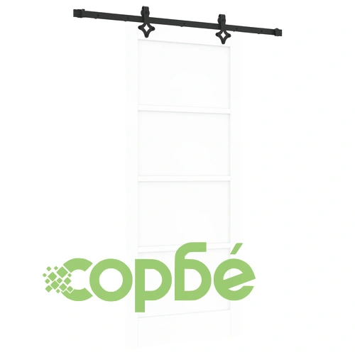 Плъзгаща се врата ORKDAL с комплект за монтаж - Бяла, 86x198.5x4 см, Солидно Борово Дърво ➤ топ цена ➤ sorbe.bg