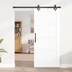 Плъзгаща се врата ORKDAL с комплект за монтаж - Бяла, 86x198.5x4 см, Солидно Борово Дърво