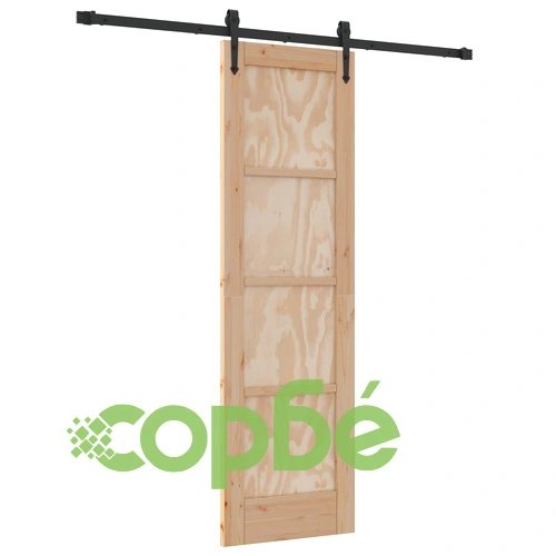 Плъзгаща врата ORKDAL 61x198.5 см от масивна борова дървесина с комплект за монтаж ➤ топ цена ➤ sorbe.bg