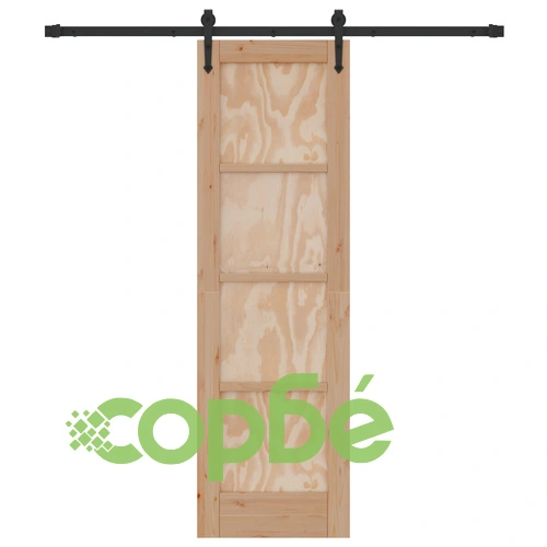 Плъзгаща врата ORKDAL 61x198.5 см от масивна борова дървесина с комплект за монтаж ➤ топ цена ➤ sorbe.bg