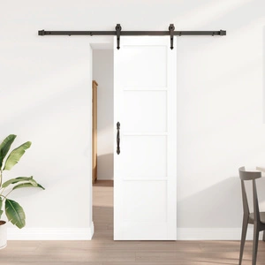 Плъзгаща Врата ORKDAL Бяла 61x198.5x4 см от Масивно Иглолистно Дърво с Хардуерен Комплект