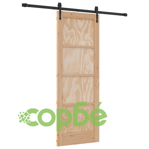 Плъзгаща врата ORKDAL 73.5x198.5x4 см от масивна бор с комплект механизми ➤ топ цена ➤ sorbe.bg