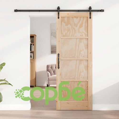 Плъзгаща врата ORKDAL 73.5x198.5x4 см от масивна бор с комплект механизми ➤ топ цена ➤ sorbe.bg