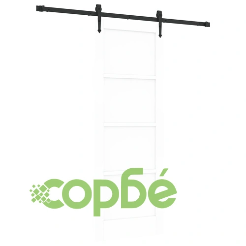 Плъзгаща интериорна врата ОРКДАЛ от масивно борово дърво, бяла, 73.5x198.5x4 см, с комплект за монтаж ➤ топ цена ➤ sorbe.bg