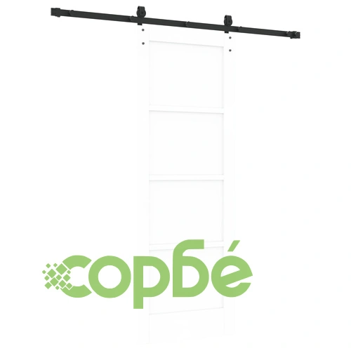 Плъзгаща интериорна врата ОРКДАЛ от масивно борово дърво, бяла, 73.5x198.5x4 см, с комплект за монтаж ➤ топ цена ➤ sorbe.bg