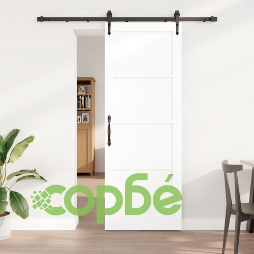 Плъзгаща интериорна врата ORKDAL от масивно борово дърво, бяла, 78x211x4 см с комплект аксесоари ➤ топ цена ➤ sorbe.bg