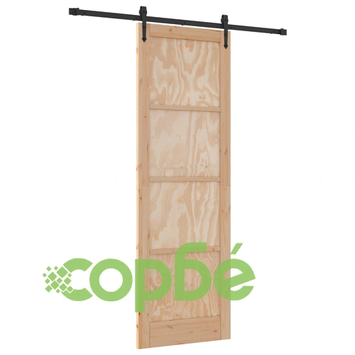 Плъзгаща врата от масивно дърво бор 78x232x4 см с комплект за крепеж ORKDAL ➤ топ цена ➤ sorbe.bg