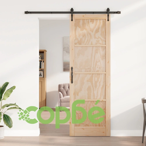 Плъзгаща врата от масивно дърво бор 78x232x4 см с комплект за крепеж ORKDAL ➤ топ цена ➤ sorbe.bg
