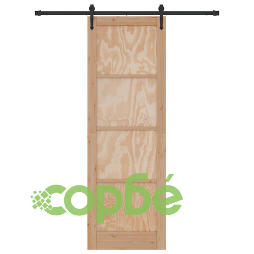 Плъзгаща врата от масивно дърво бор 78x232x4 см с комплект за крепеж ORKDAL ➤ топ цена ➤ sorbe.bg