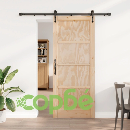 Плъзгаща врата с механизми 83x202 см от масивно борово дърво, Вътрешна врата ORKDAL ➤ топ цена ➤ sorbe.bg