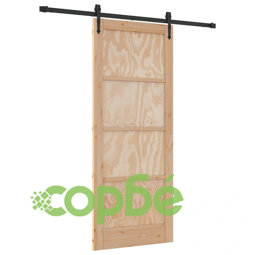 Плъзгаща врата с механизми 83x202 см от масивно борово дърво, Вътрешна врата ORKDAL ➤ топ цена ➤ sorbe.bg