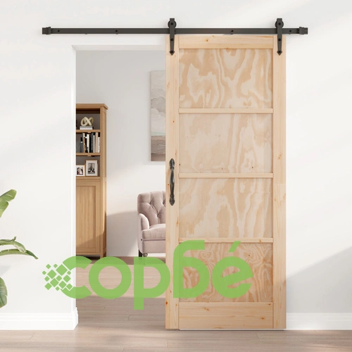 Плъзгаща врата с механизми 83x202 см от масивно борово дърво, Вътрешна врата ORKDAL ➤ топ цена ➤ sorbe.bg