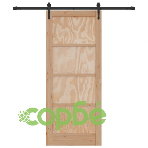 Плъзгаща врата с механизми 83x202 см от масивно борово дърво, Вътрешна врата ORKDAL ➤ топ цена ➤ sorbe.bg
