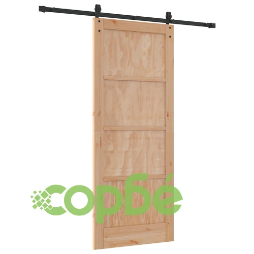 Плъзгаща врата с механизми 83x202 см от масивно борово дърво, Вътрешна врата ORKDAL ➤ топ цена ➤ sorbe.bg