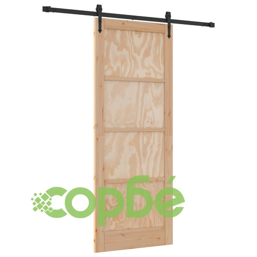 Плъзгаща врата от масивно борово дърво ОРКДАЛ 83x211x4 см с комплект за монтаж ➤ топ цена ➤ sorbe.bg